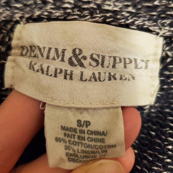 Vintage Denim & Supply Ralph Lauren linen / cotton button down knit cardigan. M. - Picture 8 of 12